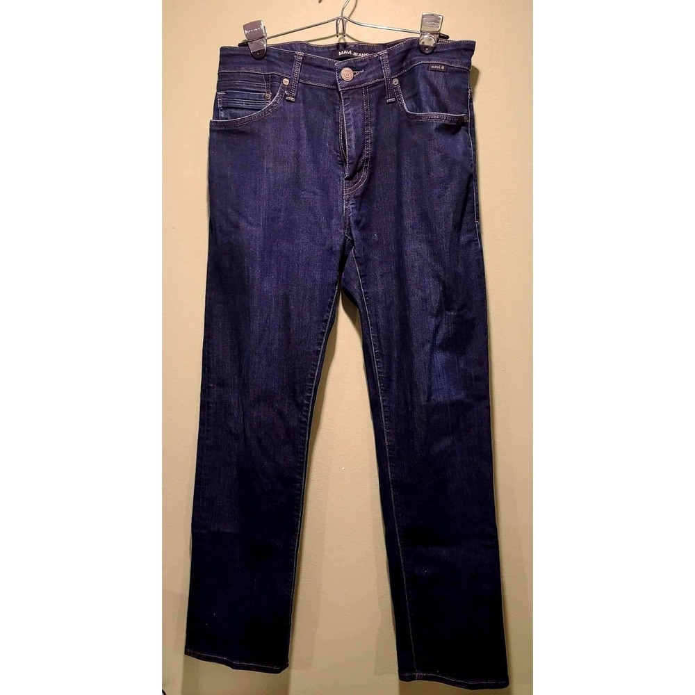 Mavi Jeans Men Dark Wash Straight Leg Denim Pants Size 32/32